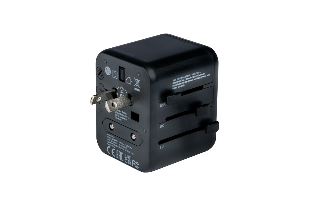 Адаптер Verbatim UTA-01 Universal Travel Adapter 2xUSB-A ports