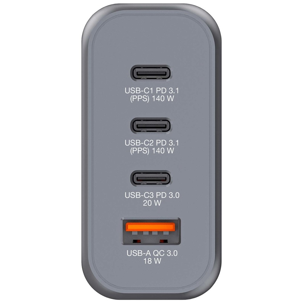 Power supply устройство Verbatim GNC-140 GaN 4 Port 140W USB A/C