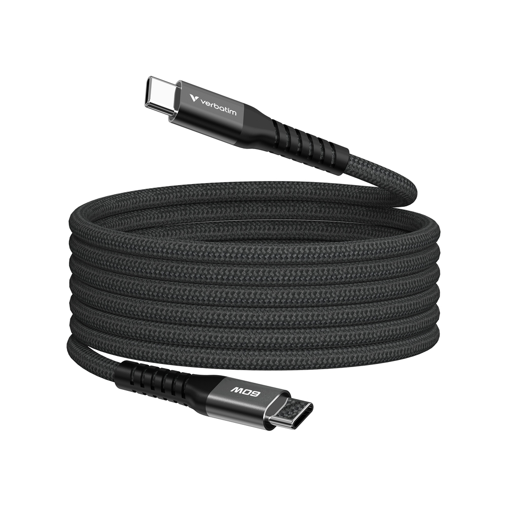 Cable Verbatim Sync & Charge USB-C to USB-C 60W Magnetic 120 cm - Black