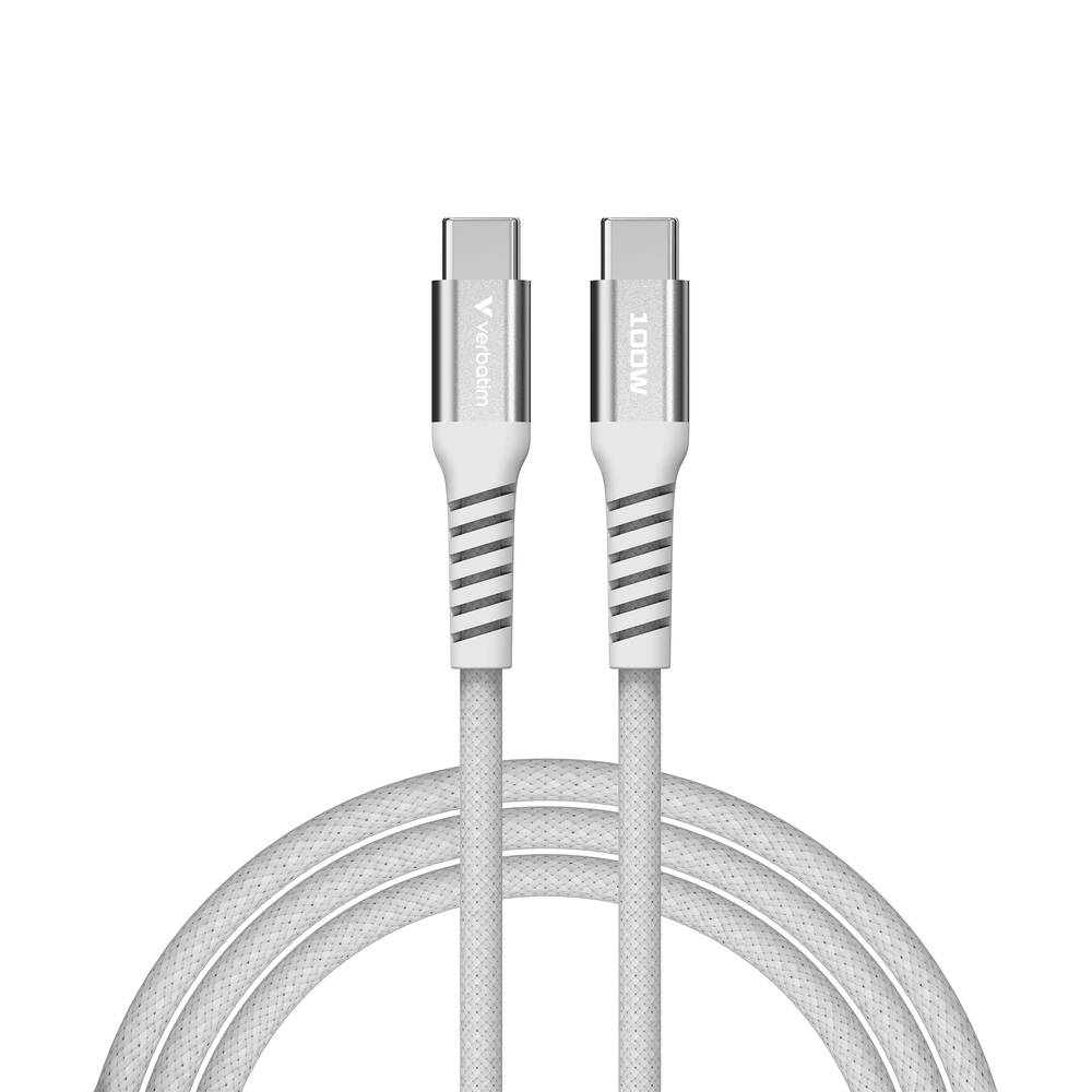 Кабел Verbatim Sync & Charge USB-C to USB-C 100W Magnetic 120 cm - Grey