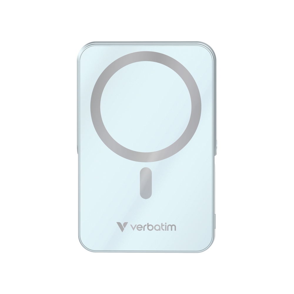 Verbatim Charge n Go Power Bank with Stand Magnetic Wireless 10000mAh Blue