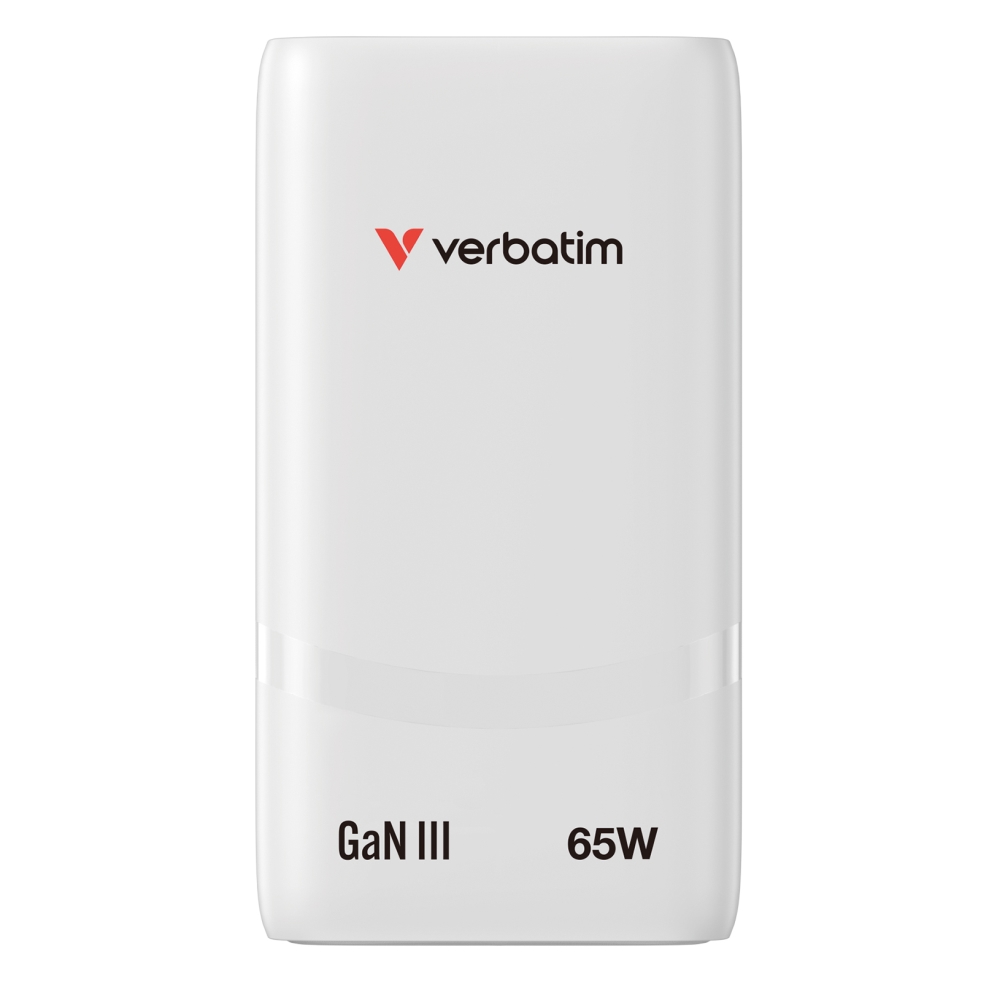 SSD Verbatim Fold n Go GaN Charger 65W EU plug White