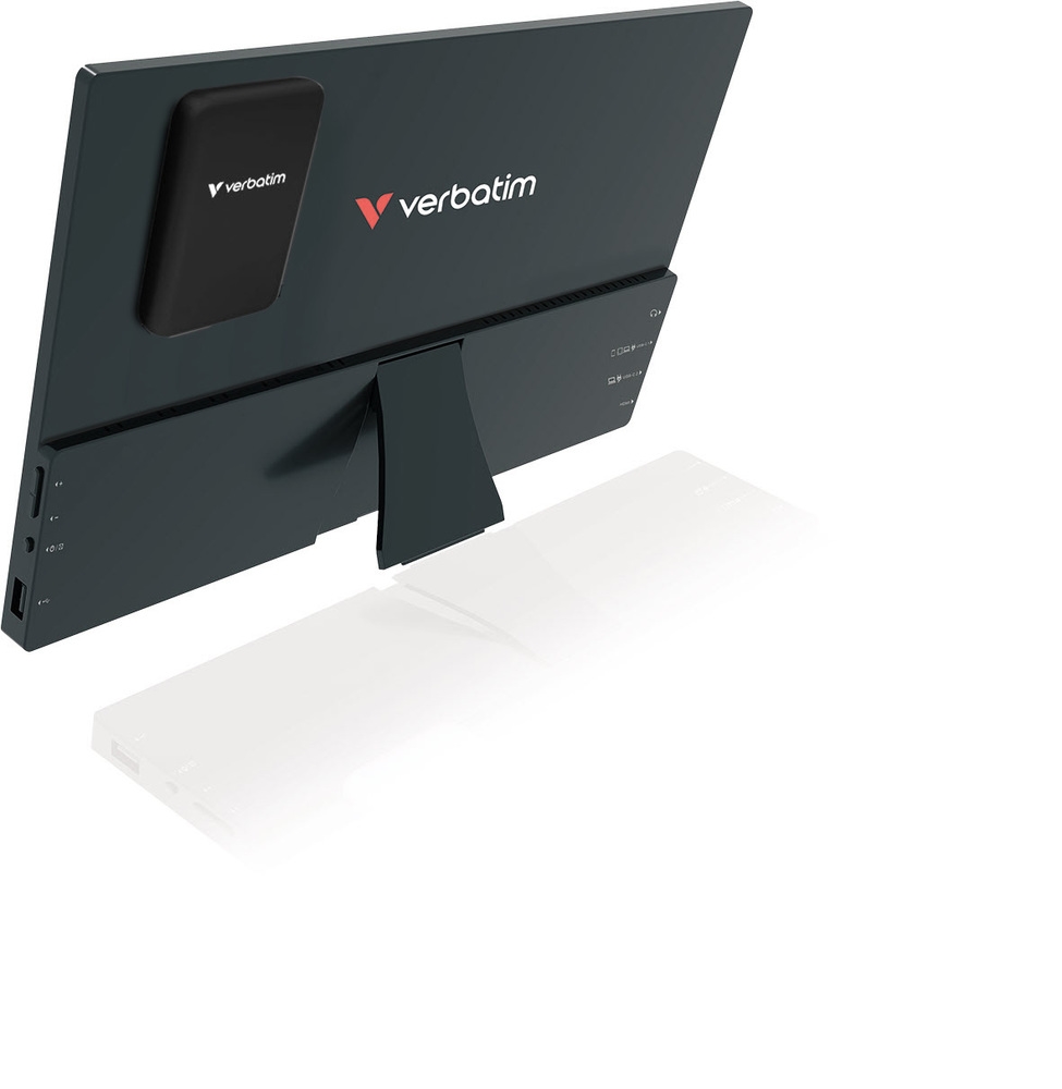 Verbatim Portable 14 FHD Touch Monitor with Wireless Power Supply and 5000mAh Power Bank