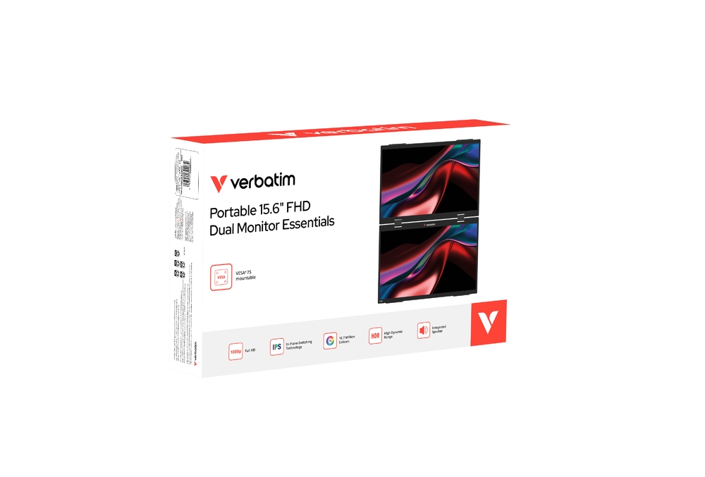 Монитор Verbatim Portable 15.6 Dual Monitor Essentials
