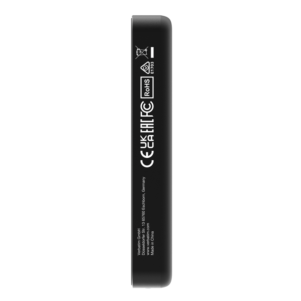 Verbatim Charge n Go Essentials Power Bank Magnetic Wireless 10000mAh Black