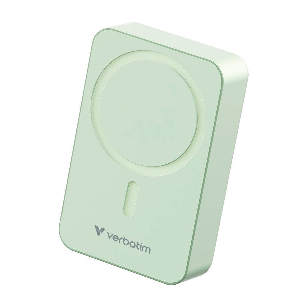 Verbatim Charge n Go Essentials Power Bank Magnetic Wireless 20000mAh Green