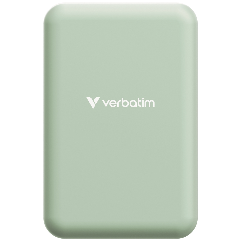 Verbatim Charge n Go Essentials Power Bank Magnetic Wireless 20000mAh Green