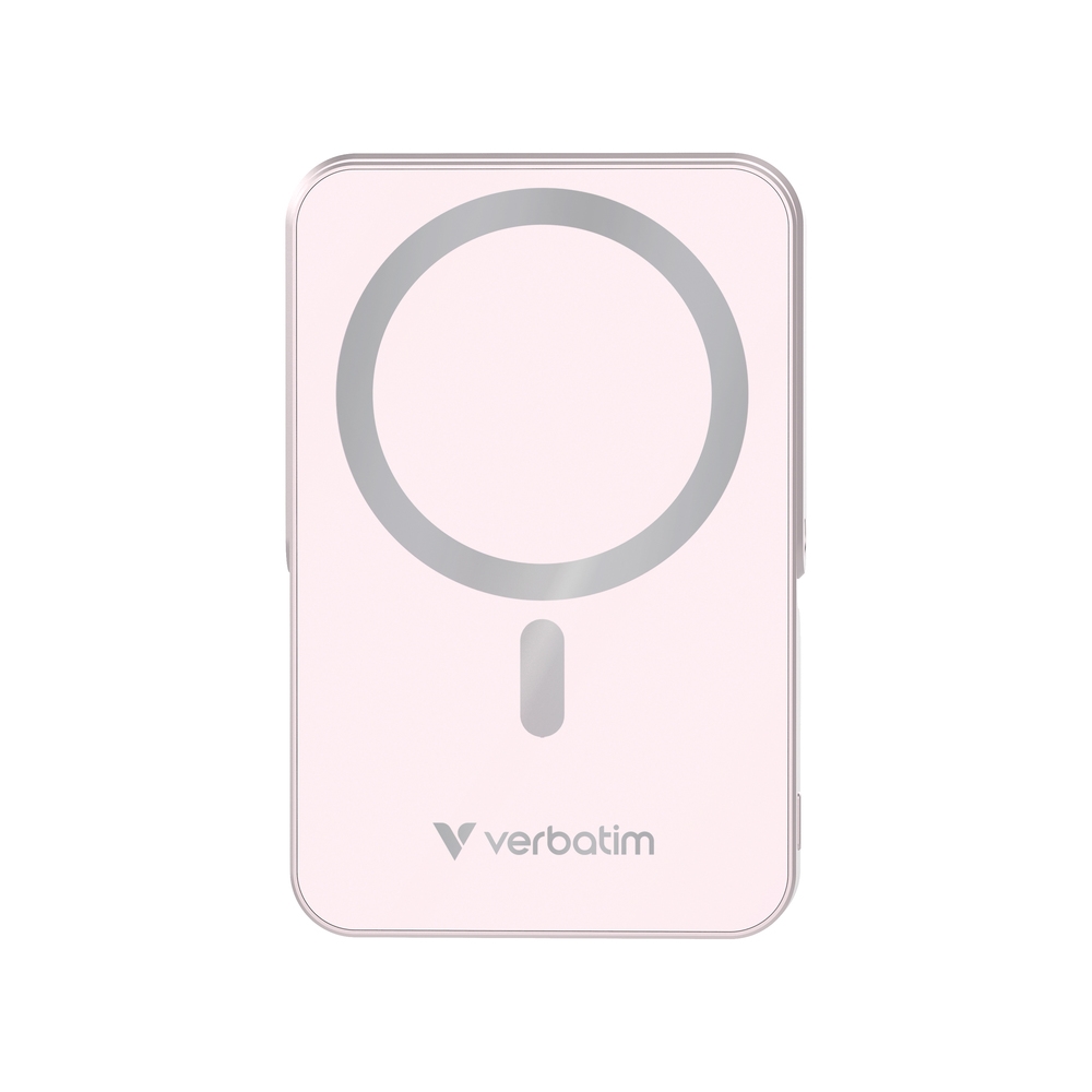 Външна батерия Verbatim Charge n Go Power Bank with Stand Magnetic Wireless 10000mAh Pink
